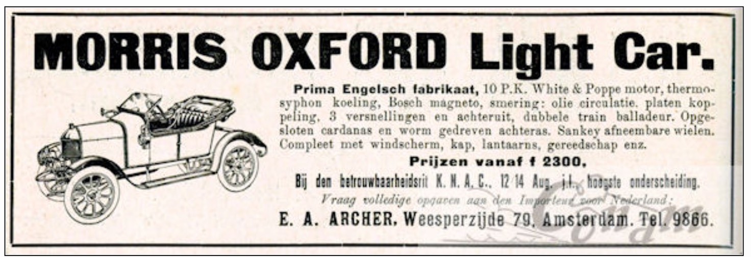 A Morris Oxford as imported by EA into NL